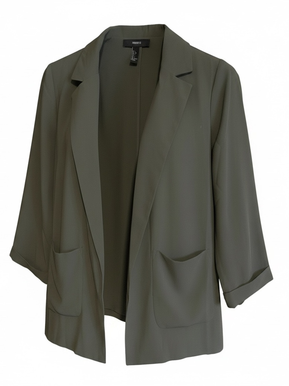 Forever 21 Lightweight Olive Green Open Blazer Jacket